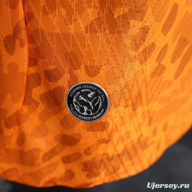 2026 Player Version Ivory Coast Orange with Leopard Pattern Jersey