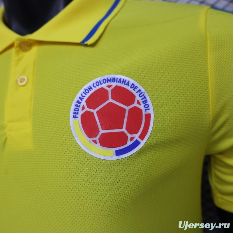 Player Version 2026 Colombia Yellow POLO Jersey