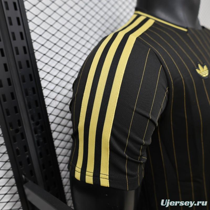 2026 Player Version Mexico Black with Gold Pinstripes Jersey