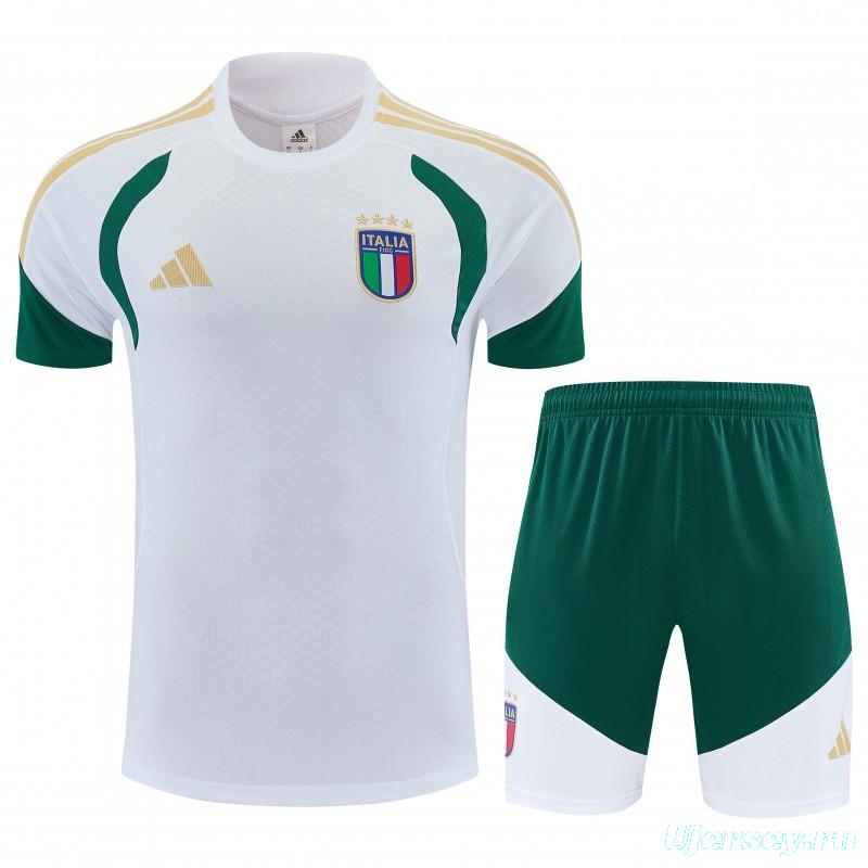 26/27 Italy White Short Sleeve+Soccer Shorts