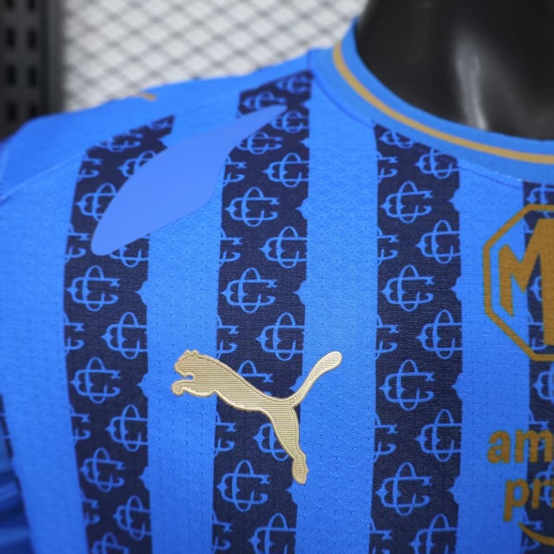 Player Version 26/27 Chivas Guadalajara Away Blue with Dark Stripe Pattern Jersey