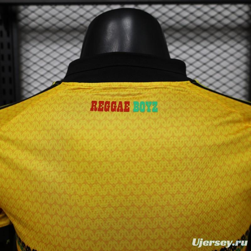Player Version 2027 Jamaica Home Yellow with Reggae Stripe Jersey