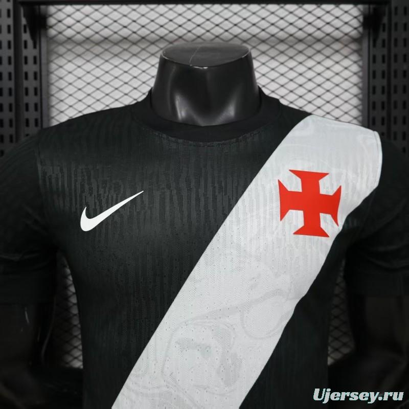 Player Version 26/27 Vasco da Gama Home Black with White Diagonal Sash Jersey