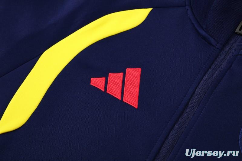 26/27  Colombia Navy Blue  Half Zipper Jacket Tracksuit  + Long Pants