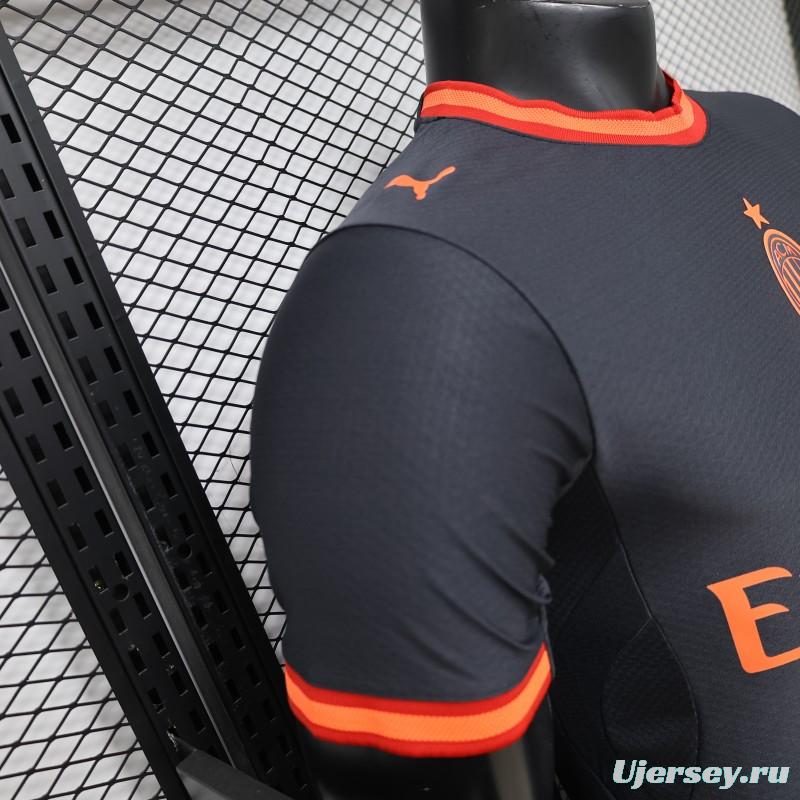 Player Version 26/27 AC Milan Away Navy Blue with Copper Orange Accents Jersey