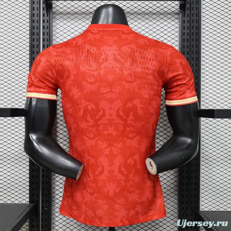 Player Version 2026 England Away Red with Gold Lion  Special Edition Jersey