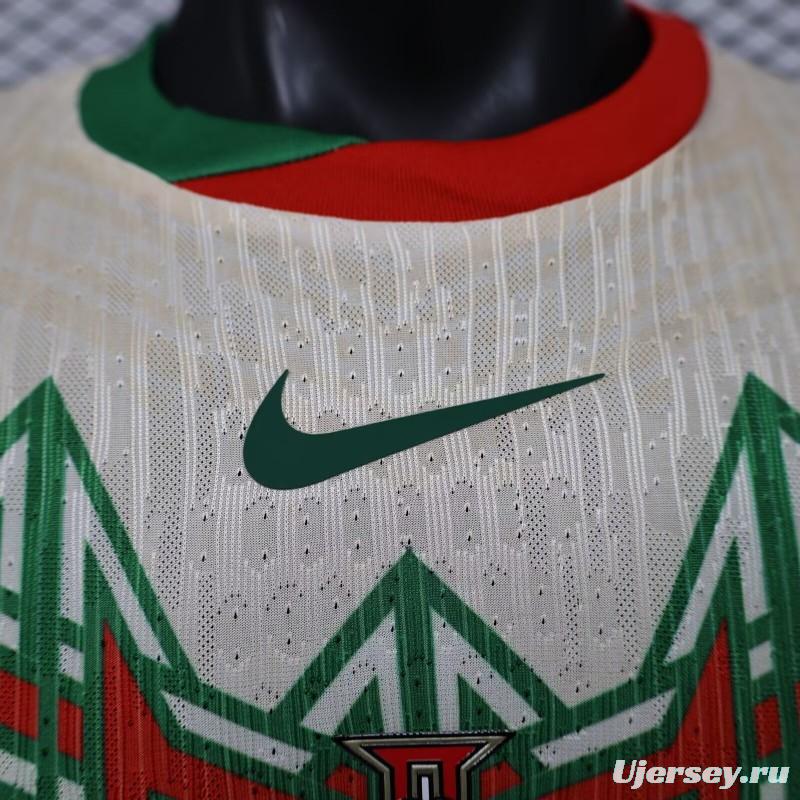 Player Version 2026 Portugal Cream with Geometric Tribal Pattern Special Edition  Jersey