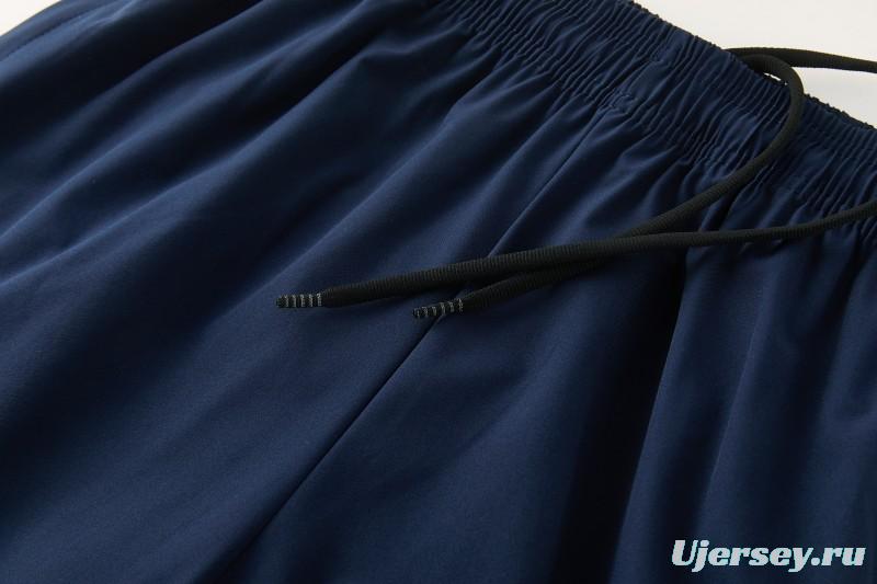 26/27 Real Madrid Navy Blue Full Zipper Hooded Windbreaker Tracksuit + Long Pants