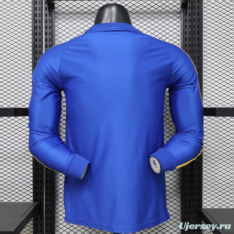 Player Version 2026 Real Madrid Blue Long Sleeve  Adidas Originals Retro Special Edition Jersey