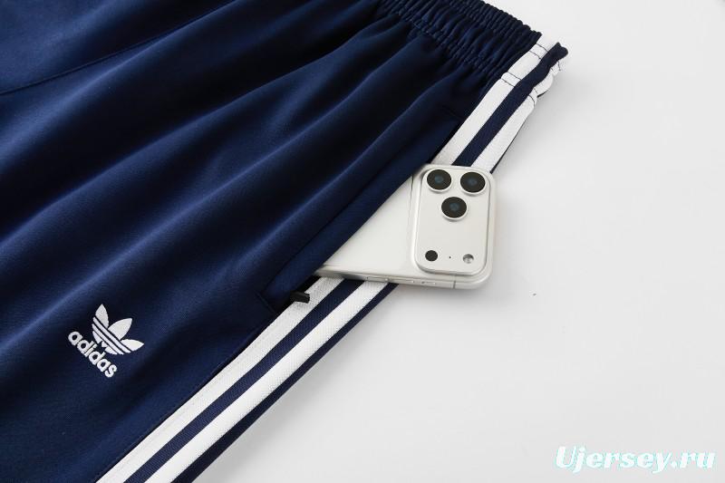 2026 Adidas Navy Blue Full Zipper Jacket + Long Pants