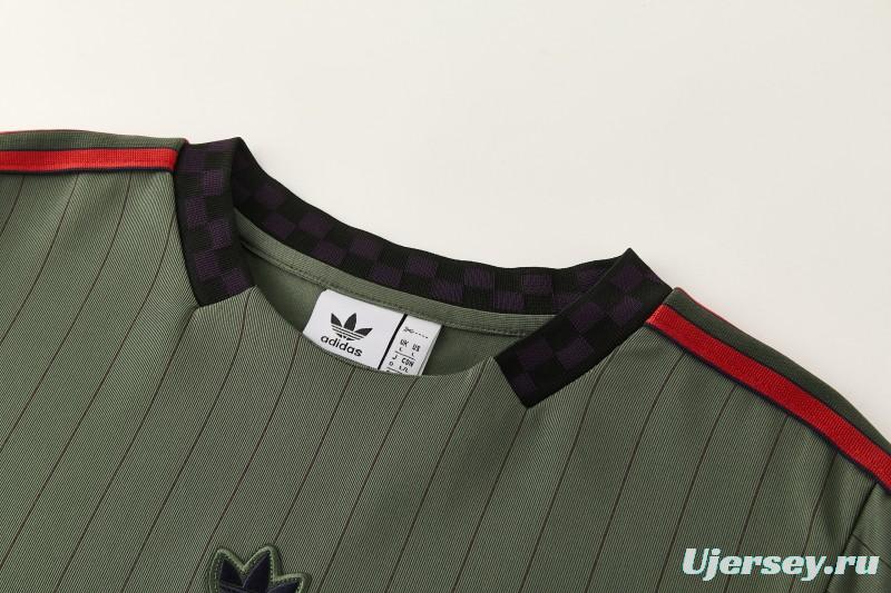 26/27 Bayern München  Forest Green  Pinstripe  Short Sleeve+Soccer Shorts