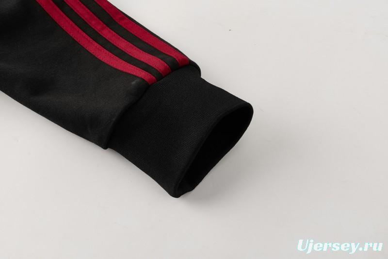 26/27 Liverpool  Black Full Zipper Hooded Jacket Tracksuit + Long Pants