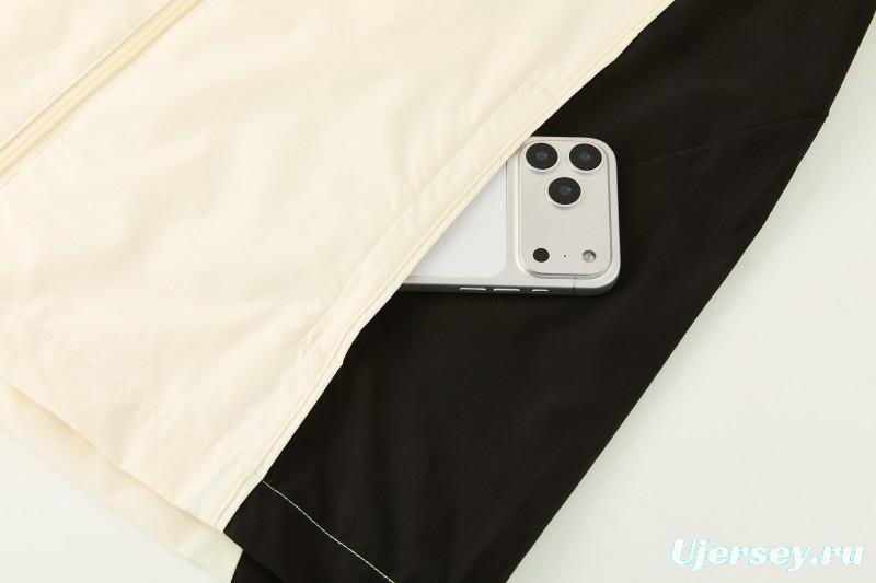 26/27 Liverpool Cream Full Zipper Hooded Jacket Tracksuit + Black Long Pants