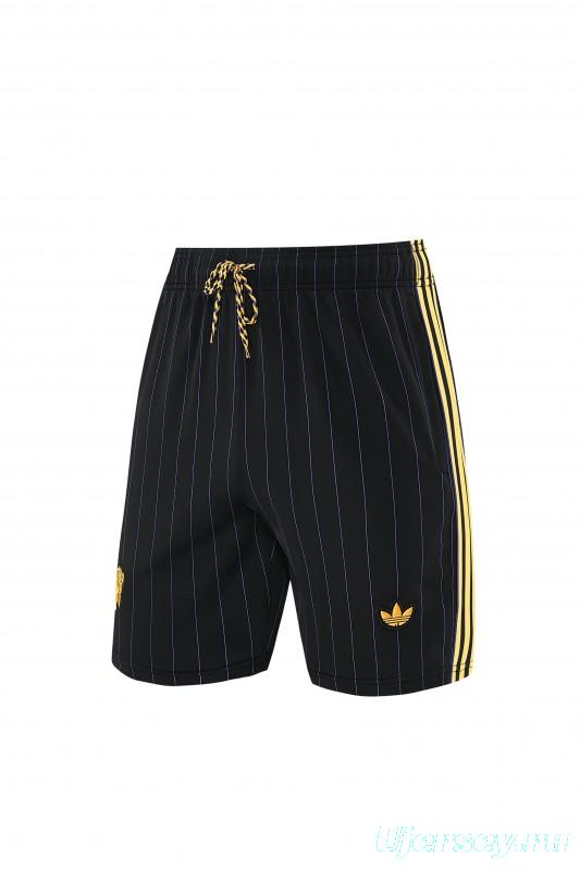 26/27  Manchester United Black Short Sleeve+Soccer Shorts