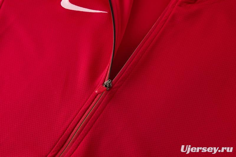 2026 Nike Red Full Zipper Jacket + Long Pants