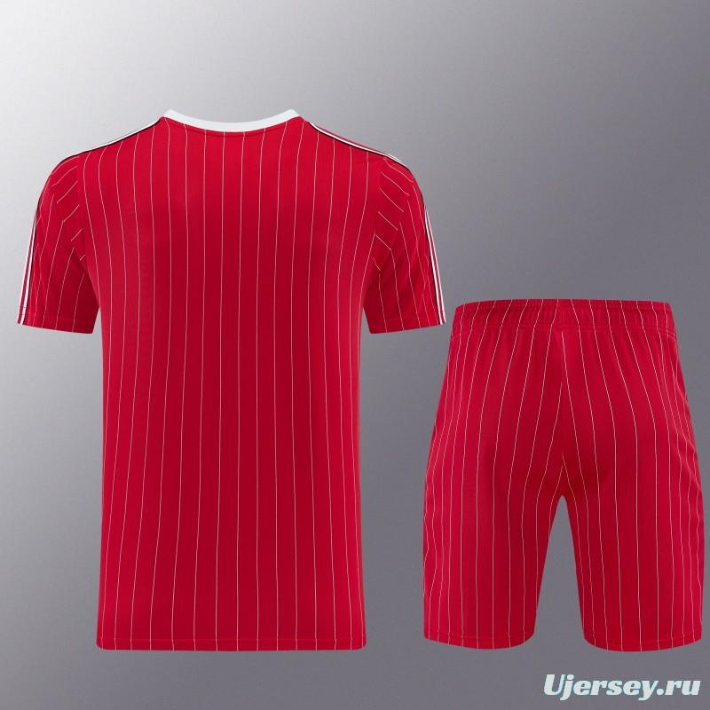 26/27  Manchester United Red Short Sleeve+Soccer Shorts