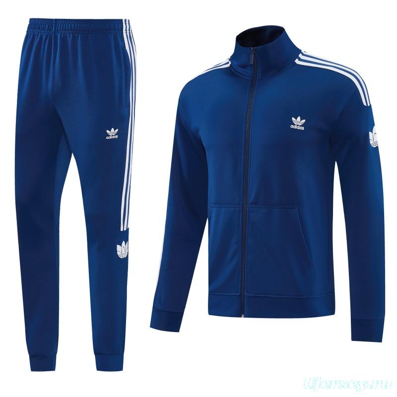 2026  Adidas Royal Blue Full Zipper Jacket + Long Pants