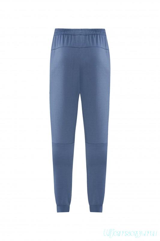 26/27  Paris Saint-Germain Steel Blue Full Zipper Hooded Jacket Tracksuit + Long Pants