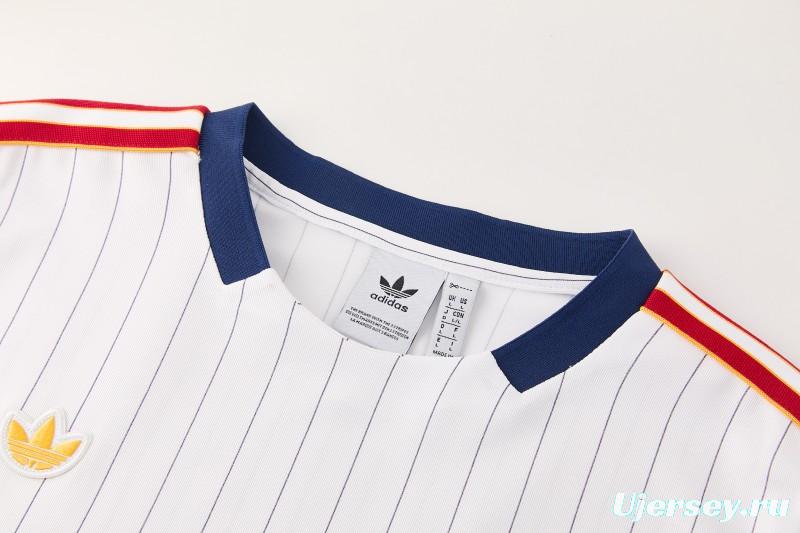 26/27 AS Roma White Short Sleeve+Soccer Shorts