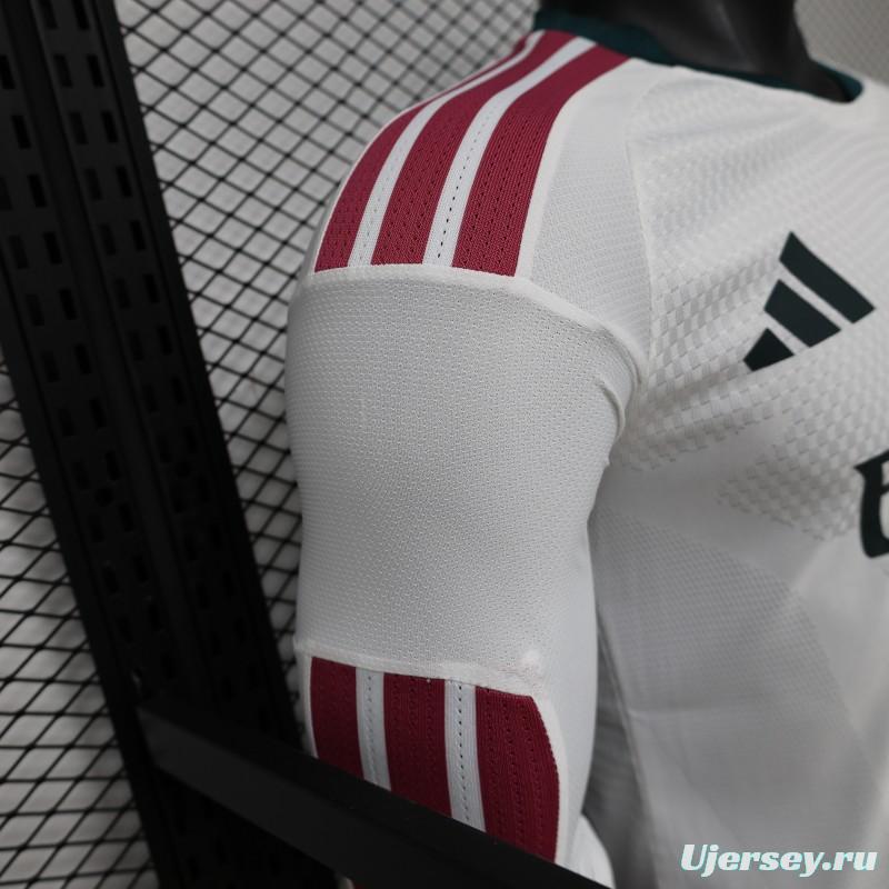 Player Version 26/27 Real Madrid White with Burgundy Stripe Long Sleeve Home Jersey