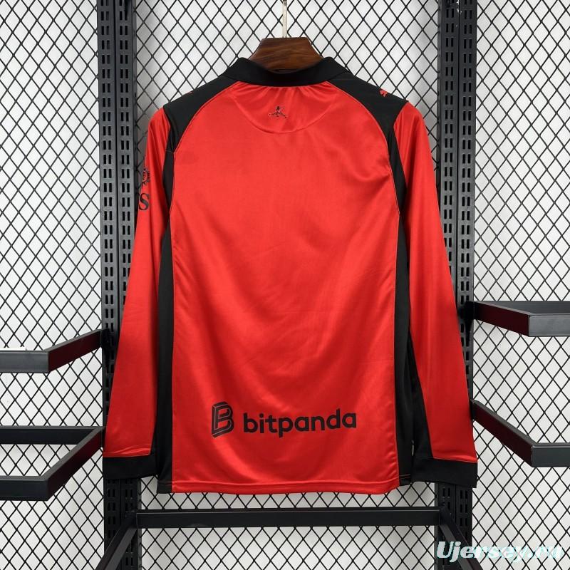 25/26 AC Milan x Slam Jam Limited Edition Long Sleeve Red Forth Jersey