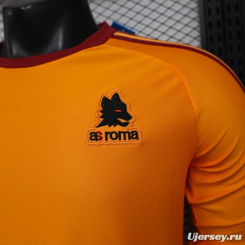 Player Version 2026 AS Roma x Adidas Originals Orange Special Edition Long Sleeve Jersey