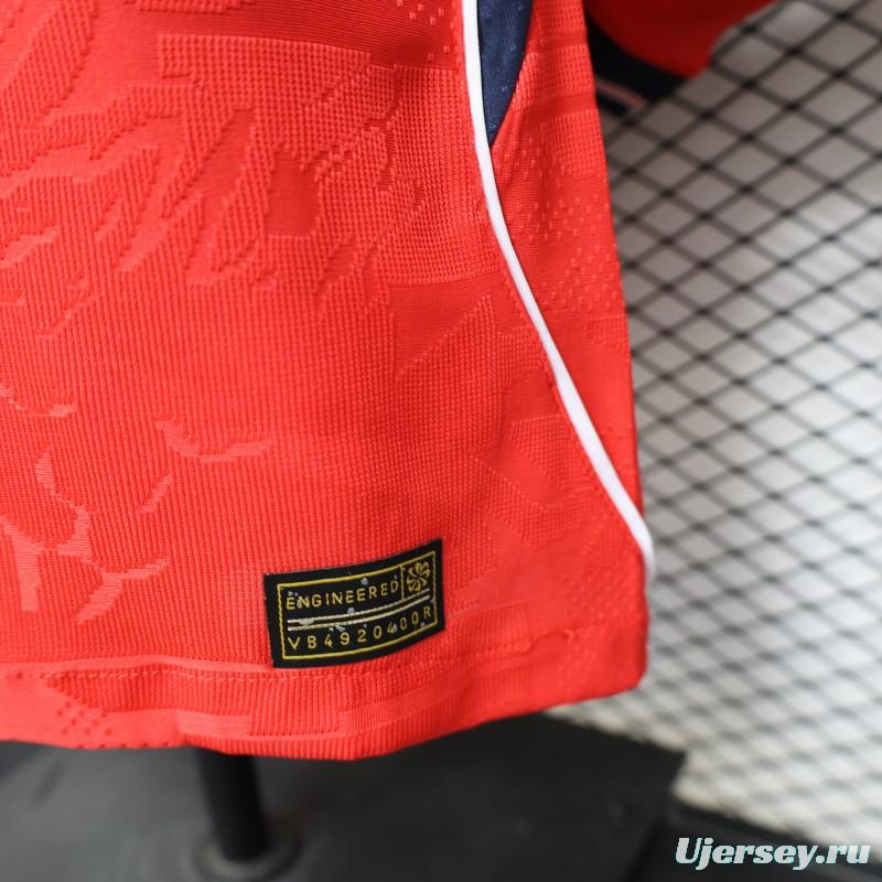 Player Version 26/27 England Away Red Long Sleeve Jersey