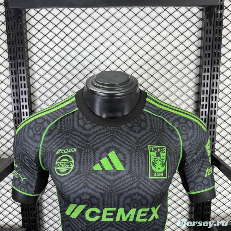 Player Version 25/26 Tigres UANL Adidas Third / Special Edition Black Jersey