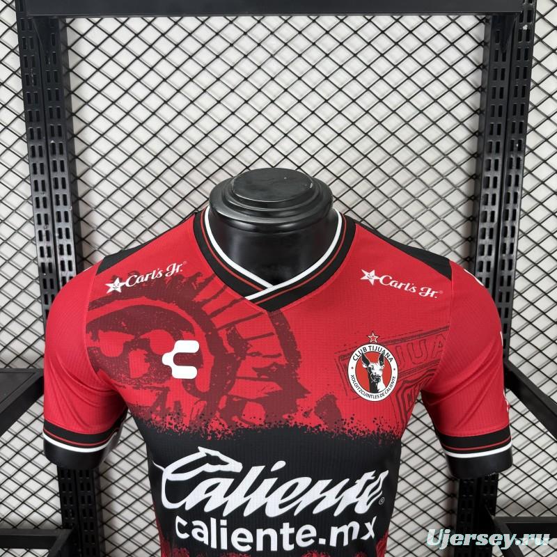 Player Version 25/26 Club Tijuana Red & Black home Jersey