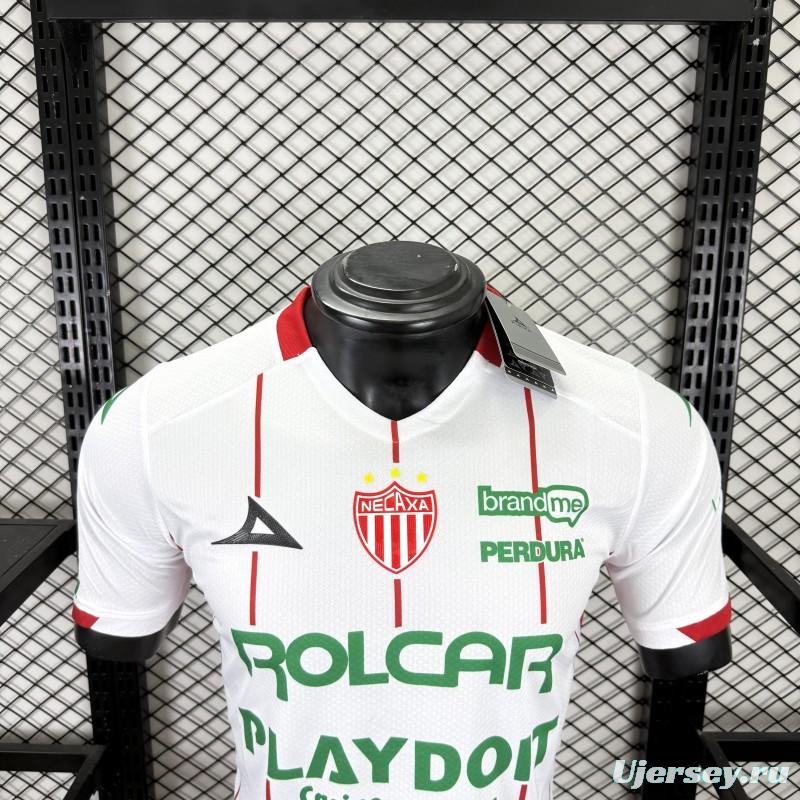 Player Version 25/26 Club Necaxa White with Red Pinstripe Jersey