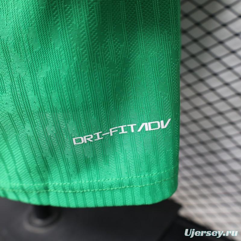 Player Version 2026 Brazil Green with Wave Texture Away Jersey