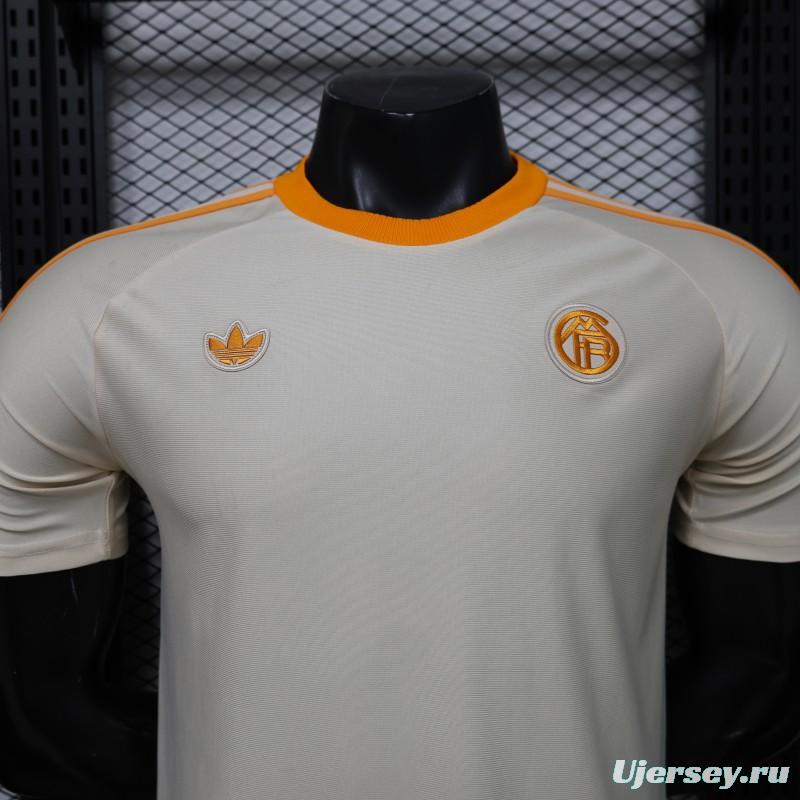 Player Version 26/27 Bayern Munich Cream White 1990 Vintage Remake Short Sleeve Jersey