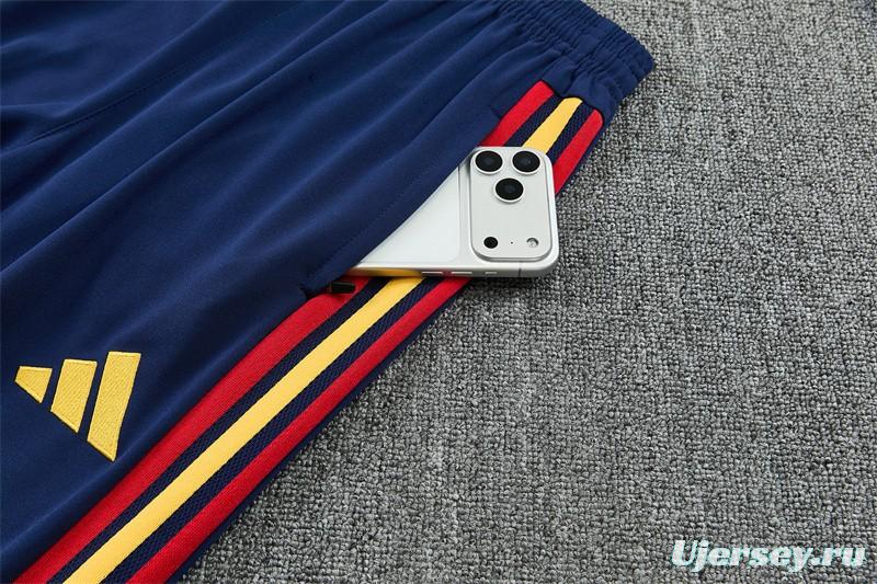 26/27 Spain Away White Half Zipper Jacket Tracksuit + Long Pants