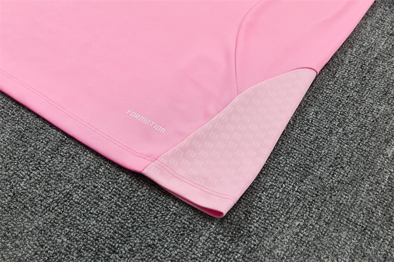 2026 Inter Miami CF Pink  Half Zipper Jacket Tracksuit + Black Long Pants