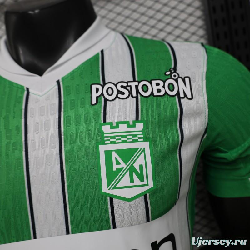Player Version 26/27 Atlético Nacional Green & White with Vertical Stripe Home Jersey