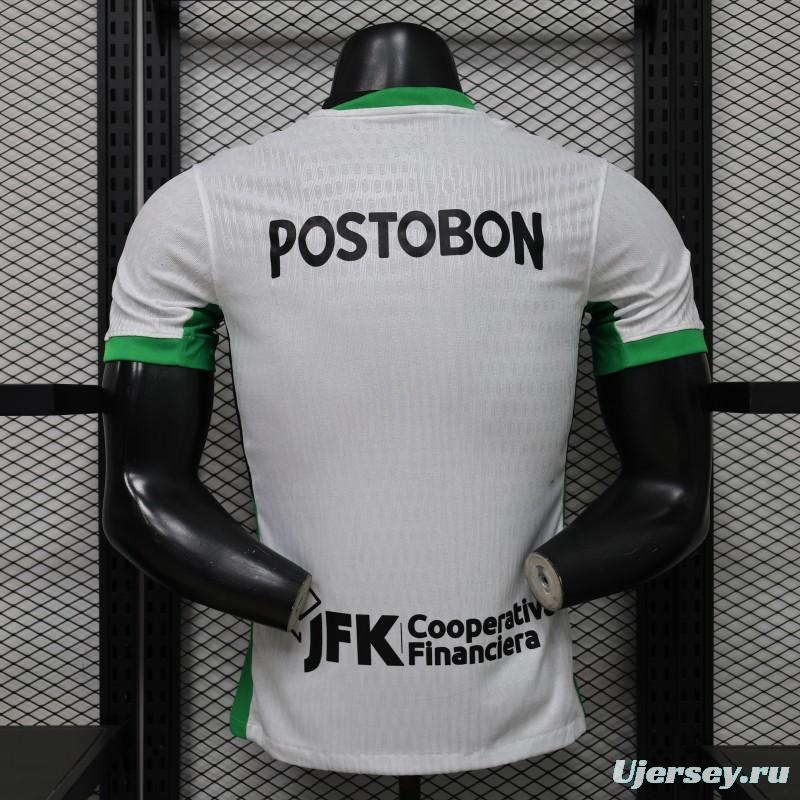 Player Version 26/27 Atlético Nacional White & Green Accent Away Jersey