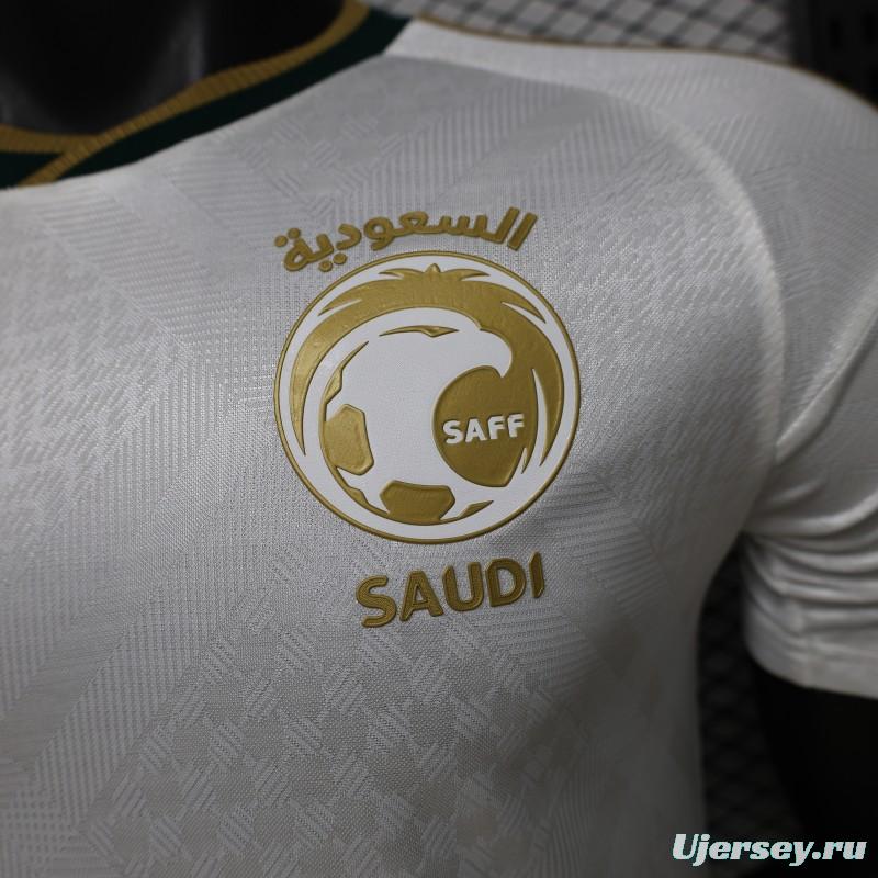 Player Version 26/27 Saudi Arabia  White & Gold Home Jersey