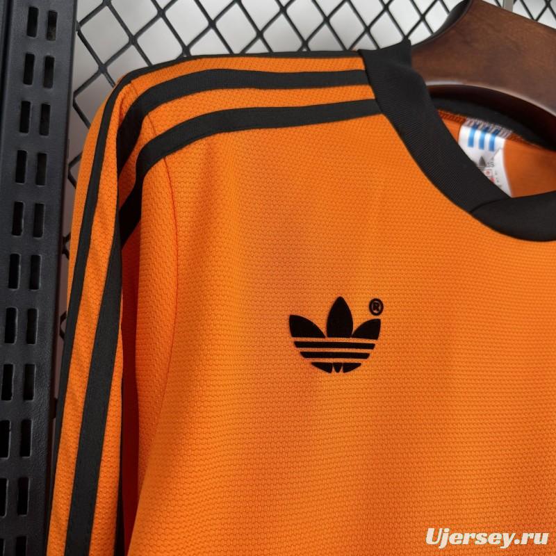 1980 Retro Netherlands Home Long Sleeve Jersey