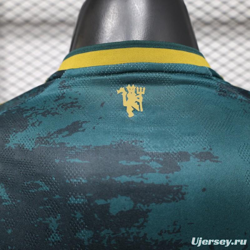 Player Version 26/27 Manchester United Teal & Gold Third Special Edition Jersey