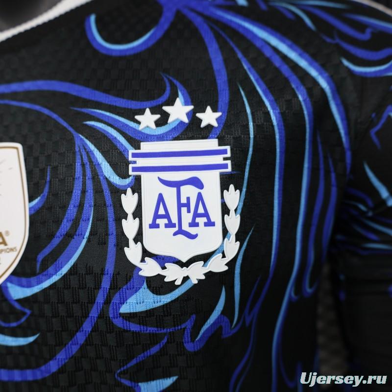Player Version  26/27  Argentina  Black & Blue  Long Sleeve Jersey