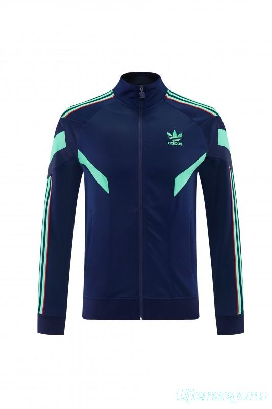 2026/27 Adidas Originals Navy Blue Full Zipper Jacket Tracksuit + Long Pants