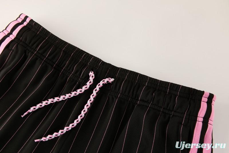 2026/27 Inter Miami CF Black Pinstripe Short Sleeve+Soccer Shorts