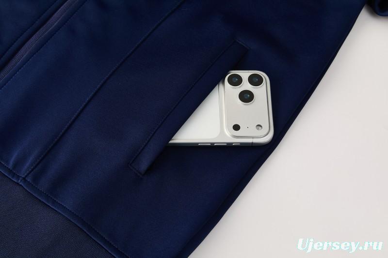 2026/27 Adidas Originals Navy Blue Full Zipper Jacket Tracksuit + Long Pants