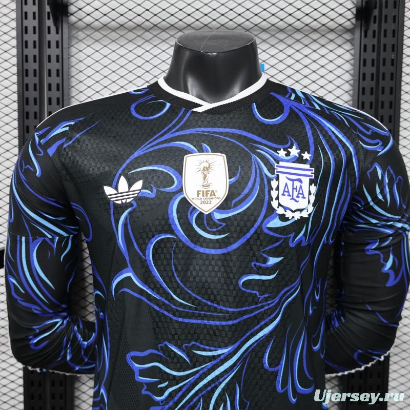 Player Version  26/27  Argentina  Black & Blue  Long Sleeve Jersey