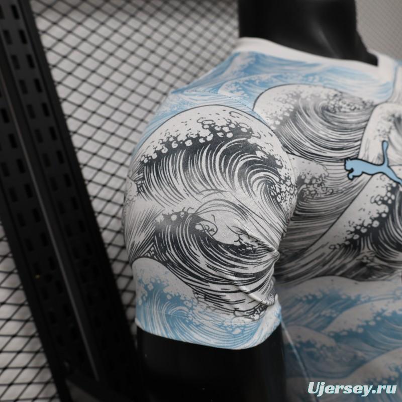 Player Version 26/27 Al-Hilal SFC White & Blue Hokusai Wave Print Special Edition Away Jersey