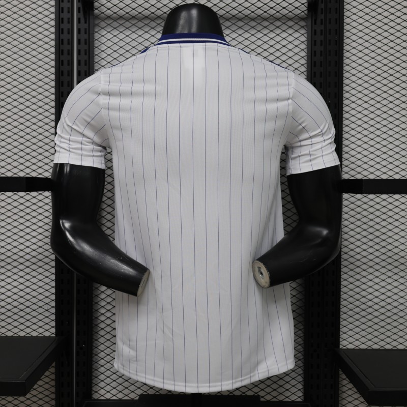 Player Version 26/27 Millonarios FC White & Navy Blue Pinstripe Retro Special Edition Home Jersey