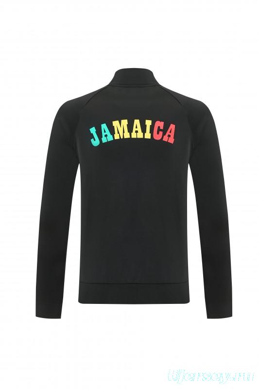 2026/27 Jamaica  Black  Full Zipper Jacket Tracksuit + Long Pants