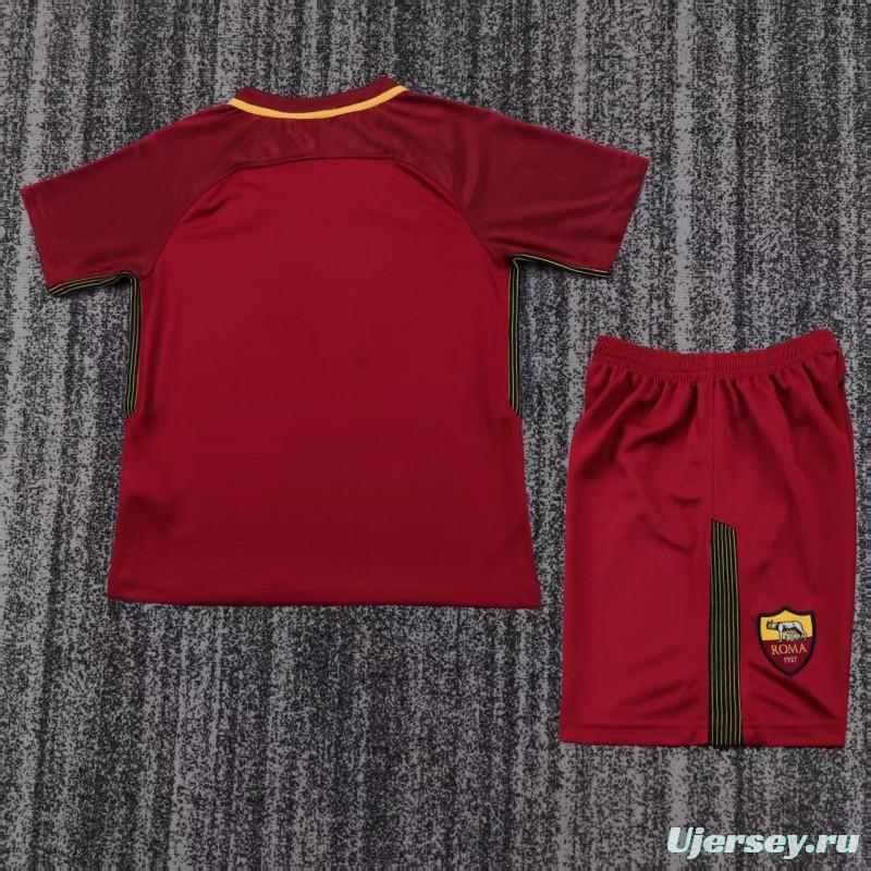Retro Kids 17/18  AS Roma Home Jersey