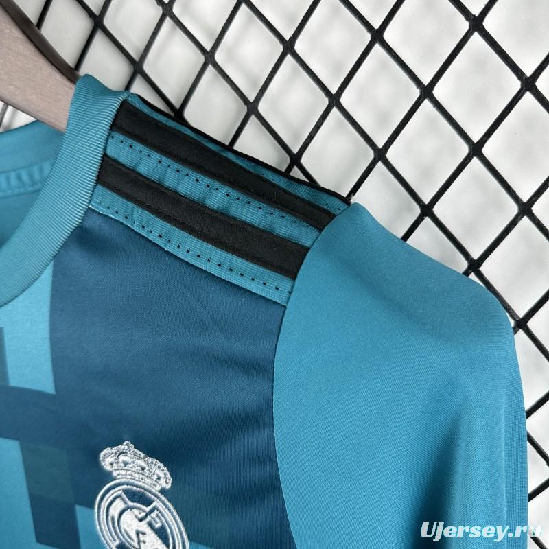 Retro Kids 17/18 Real Madrid Third Long Sleeve Jersey