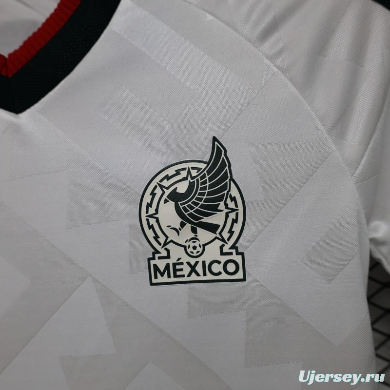 Player Version 2026 Womens Mexico Away White with Geometric Diamond Texture Jersey